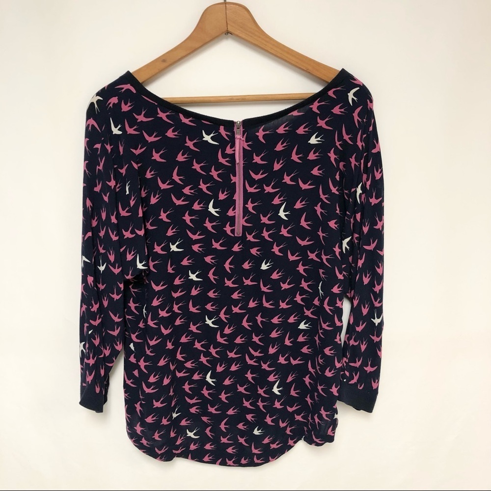 Anthropologie Maeve Bird Novelty Top Sz 2 - Picture 11 of 12